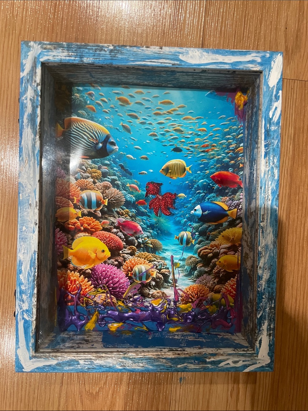 “Under the Sea” Shadow Box Mixed Media Art Piece